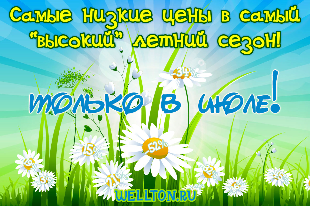 Самые низкие цены в самый «высокий» летний сезон!